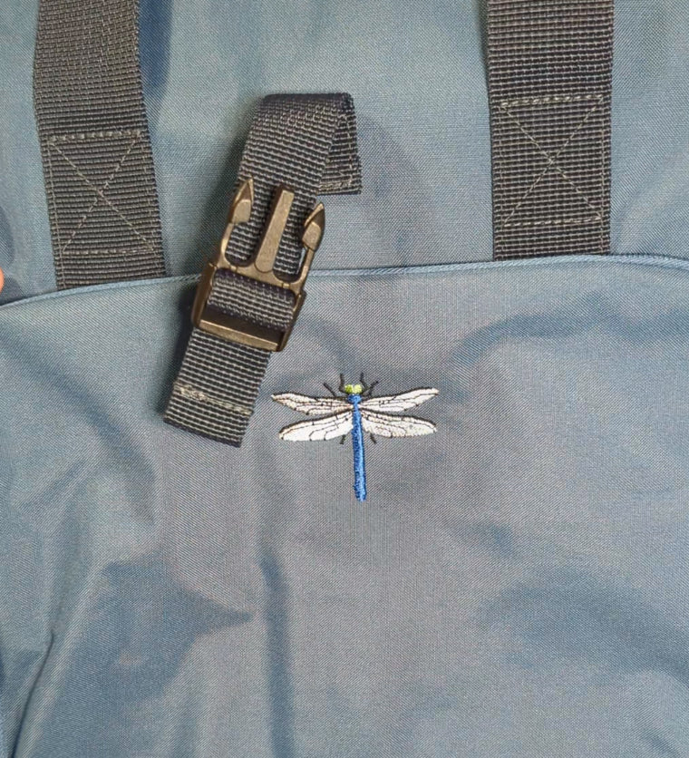 Dragonfly Embroidered Recycled Roll-Top Backpack