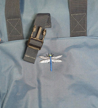 Dragonfly Embroidered Recycled Roll-Top Backpack