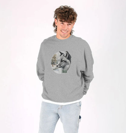 Silent Arctic Fox Men's Oversized Sweater