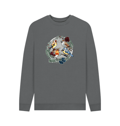 Slate Grey Printed Sweater Front