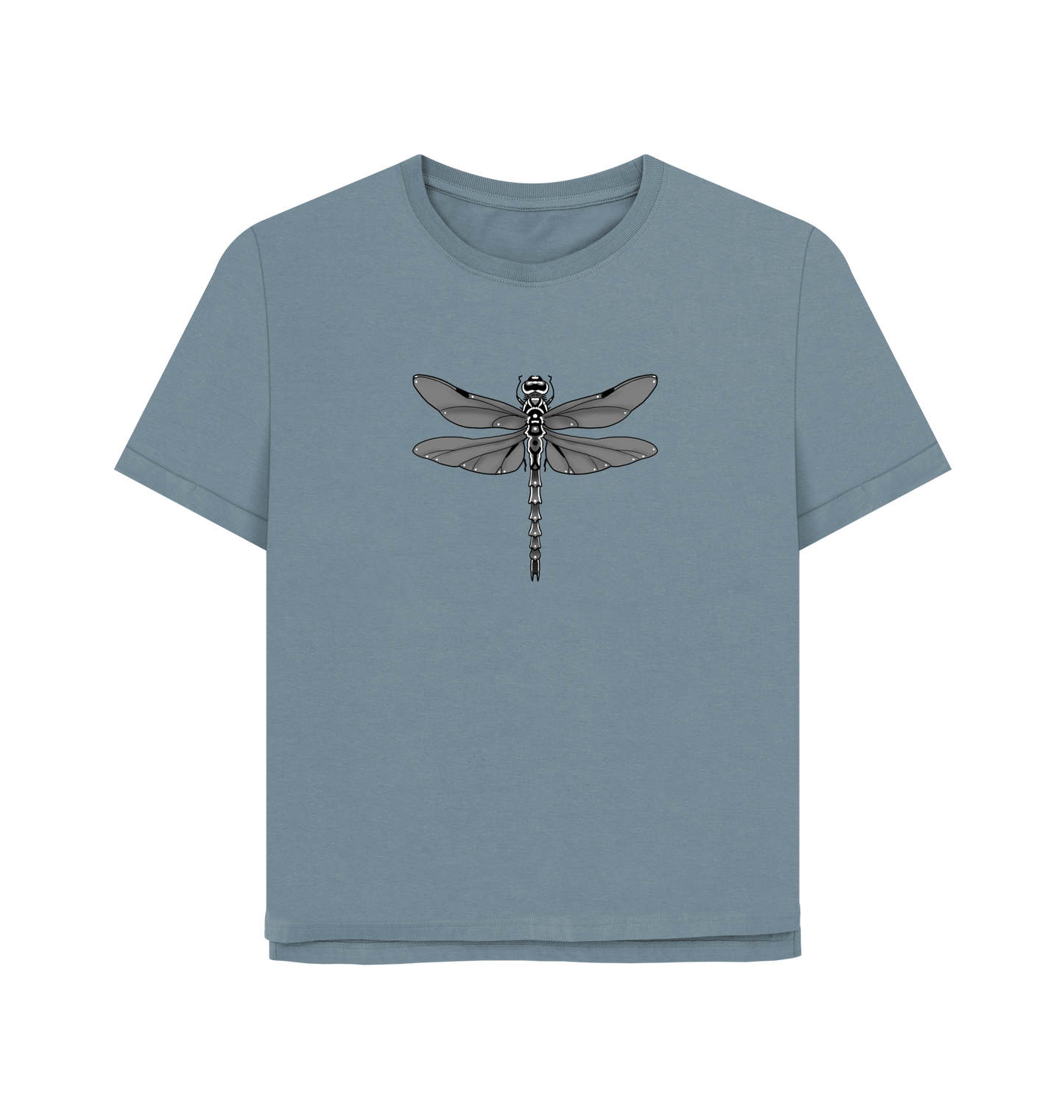 Stone Blue Printed T-shirt Front