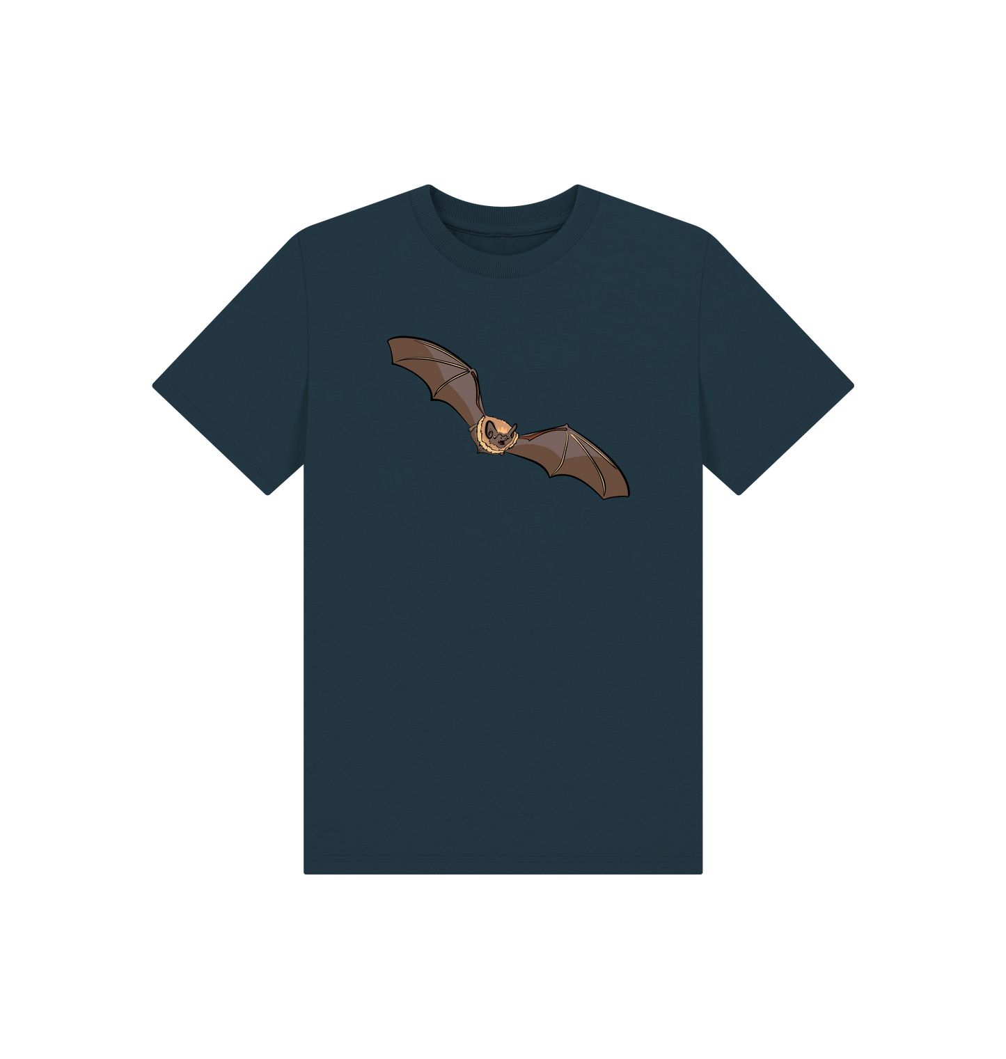 Denim Blue Printed Kids T-Shirt Front