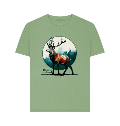 Sage Red Deer Rewild Side | Women's Classic T-Shirt