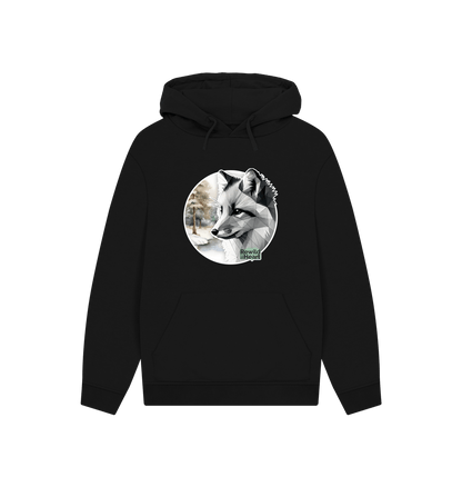 Black Silent Arctic Fox Hoodie