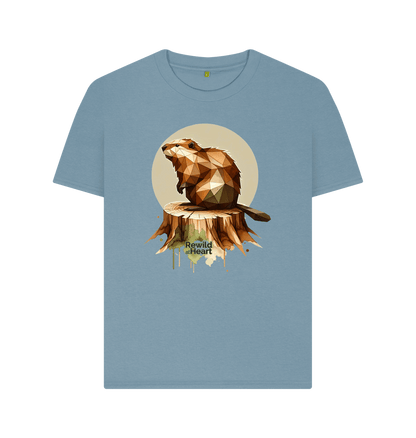 Stone Blue Wild Beaver | Women's Classic T-Shirt