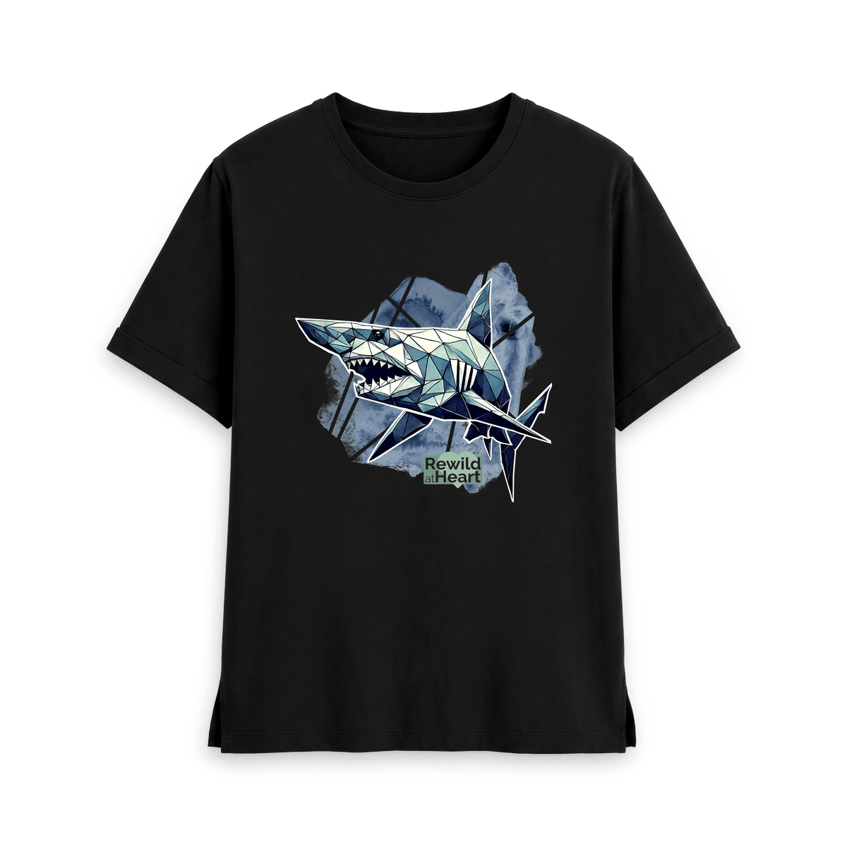 Black Printed T-shirt Front