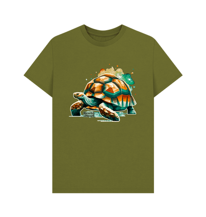 Moss Green Giant Tortoise Wildflower Men's T-Shirt