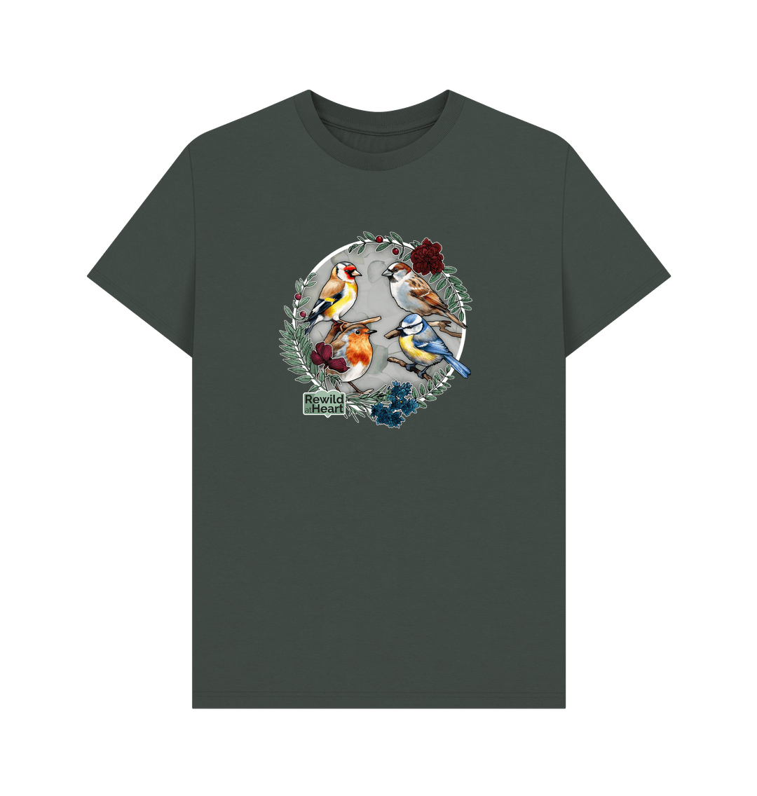 Dark Grey British Songbird Wreath Men's T-Shirt