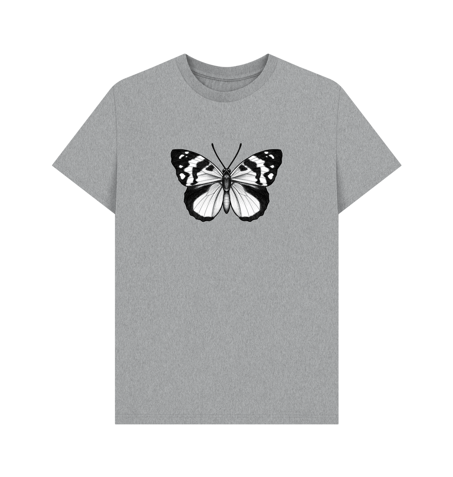 Athletic Grey Printed T-shirt Front