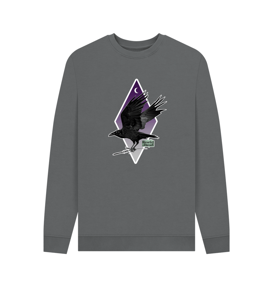 Slate Grey Printed Sweater Front
