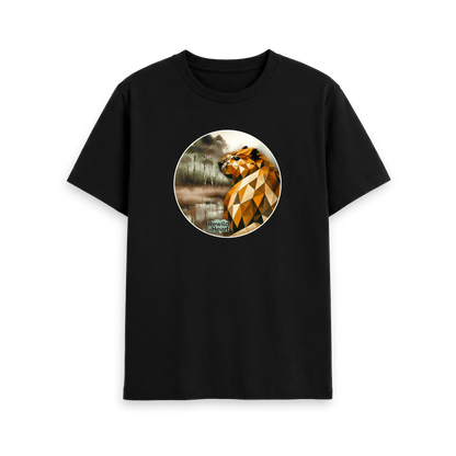 Black Printed T-shirt Front