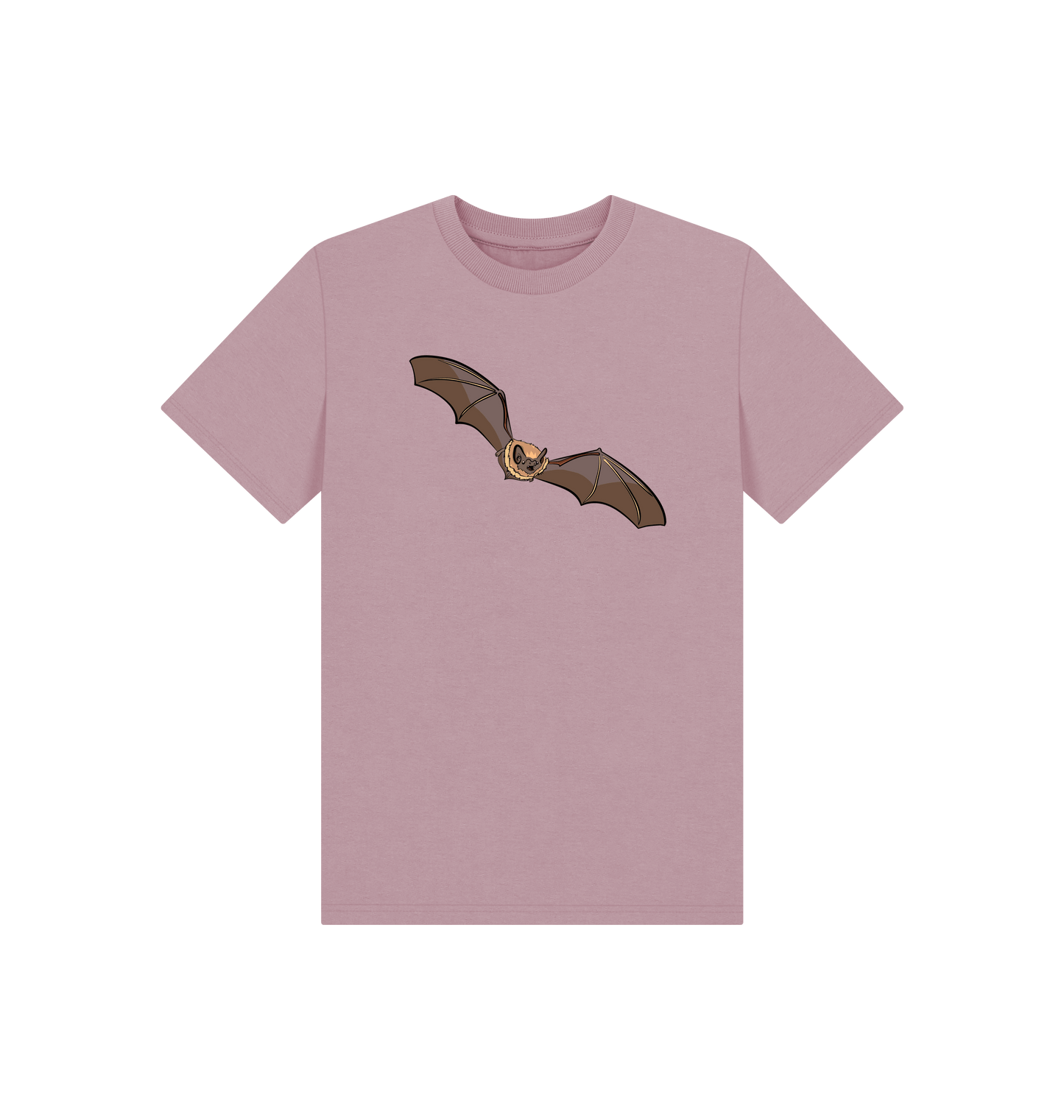 Mauve Printed Kids T-Shirt Front
