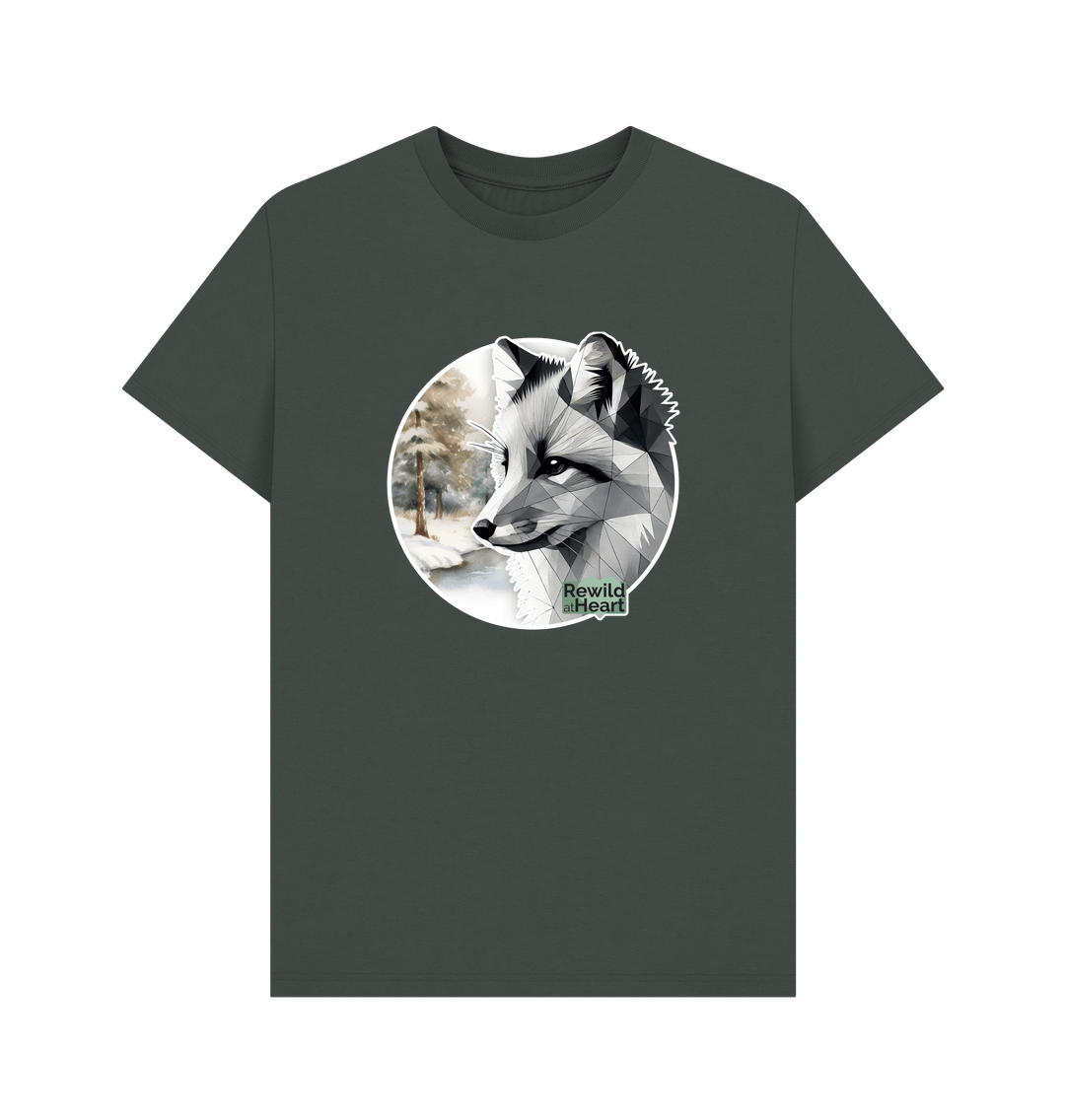 Dark Grey Silent Arctic Fox Men's T-Shirt