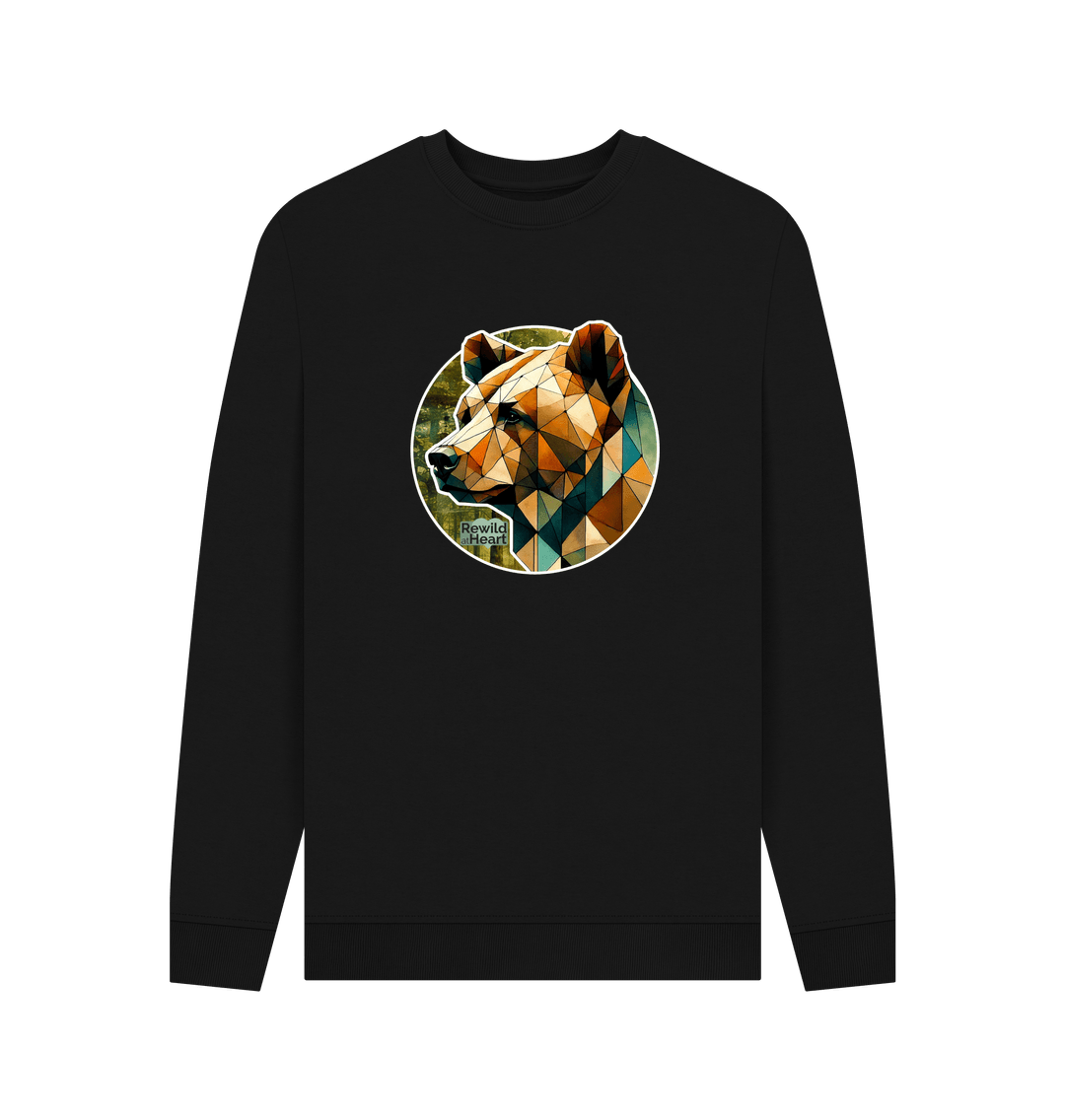 Black Brown Bear Forest Men's Sweater