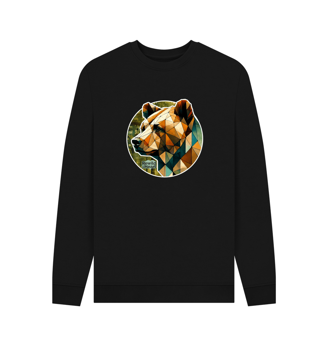 Black Printed Sweater Front