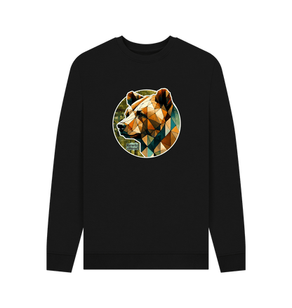 Black Printed Sweater Front