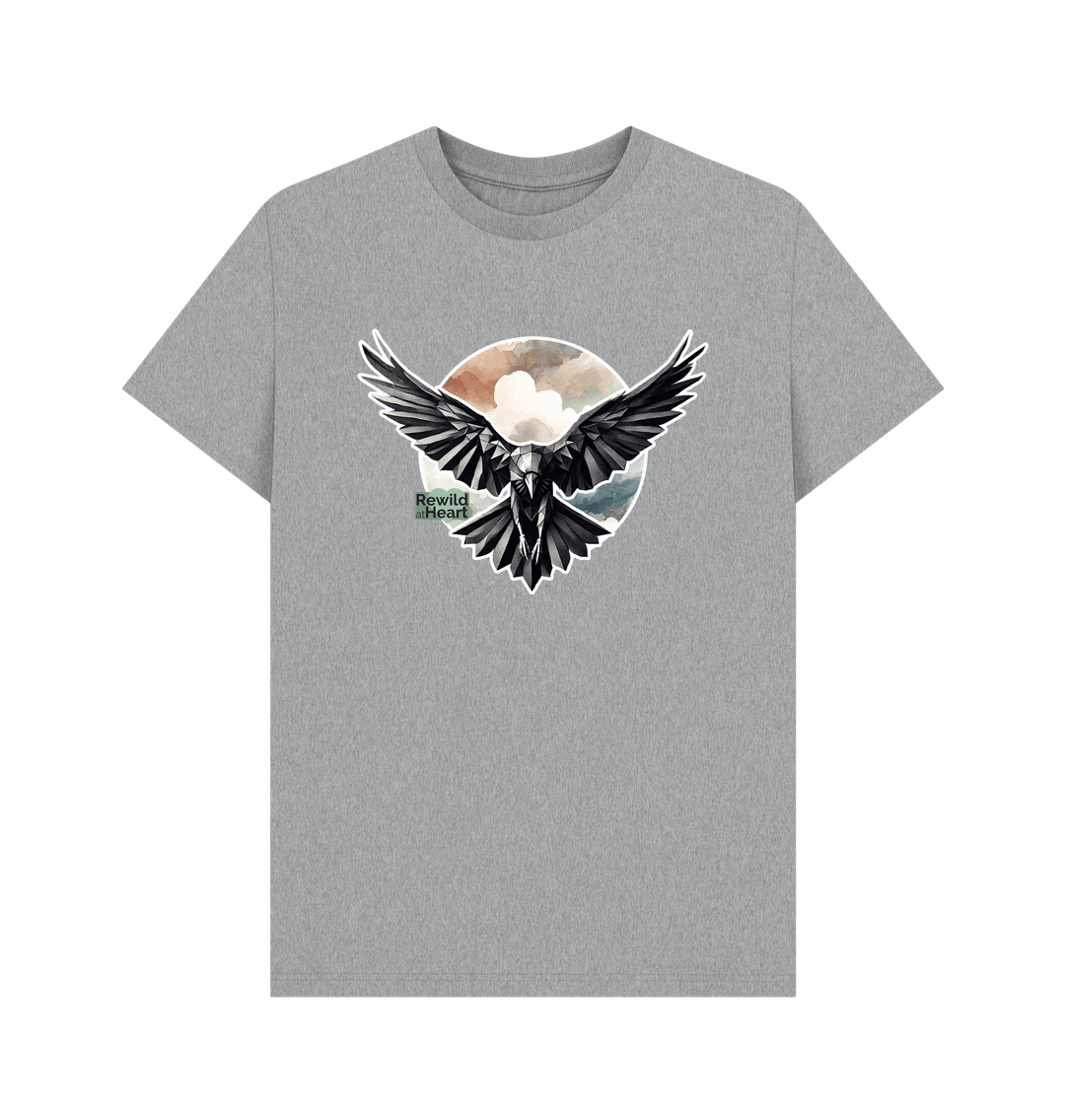 Athletic Grey Raven Flight Men's T-Shirt