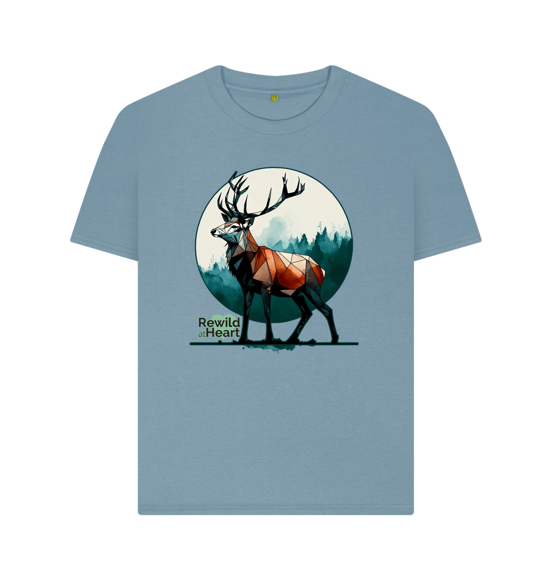 Stone Blue Red Deer Rewild Side | Women's Classic T-Shirt