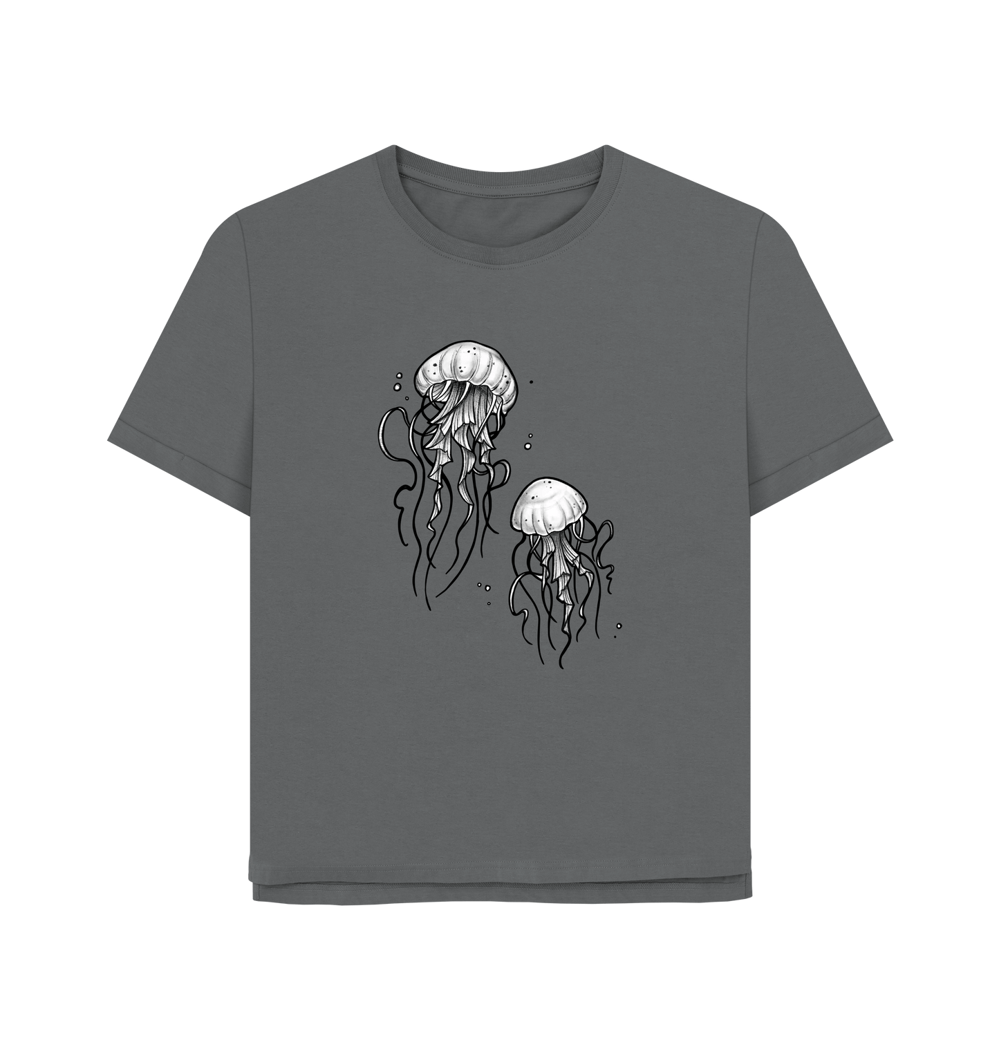 Slate Grey Printed T-shirt Front