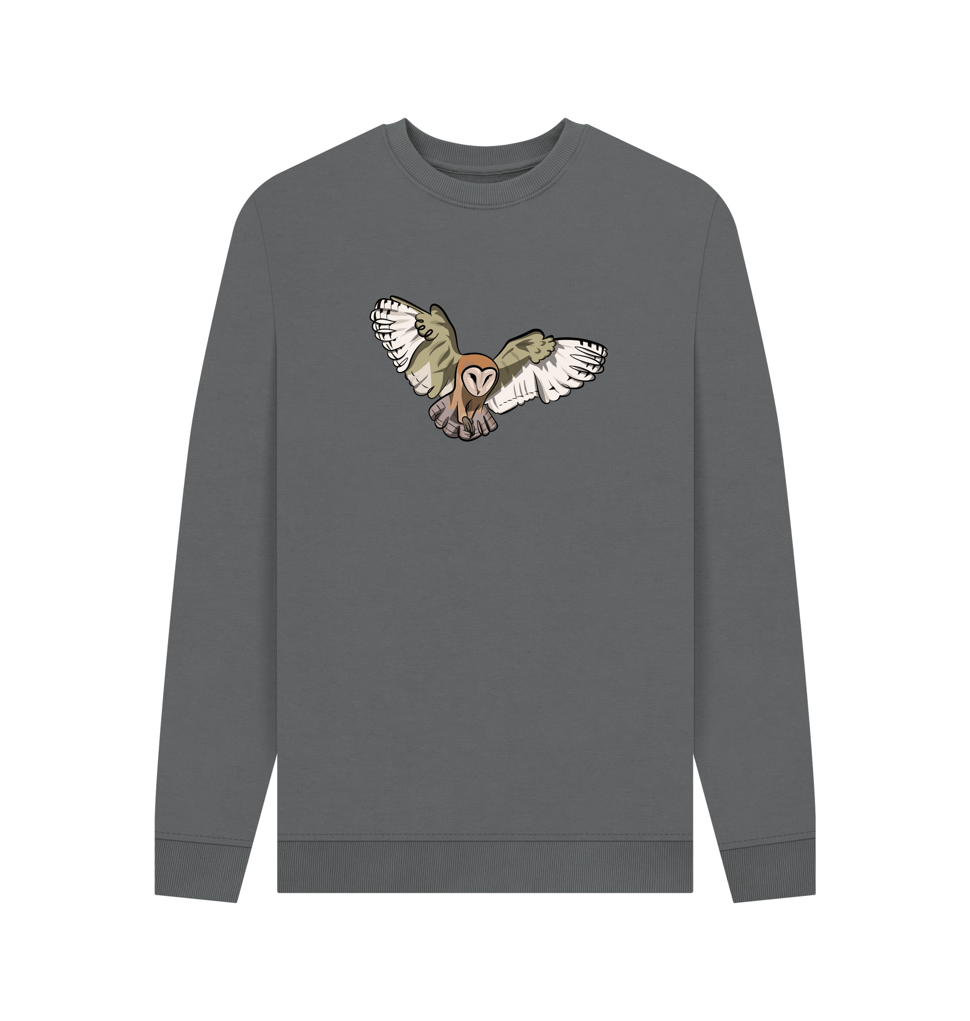 Slate Grey Printed Sweater Front