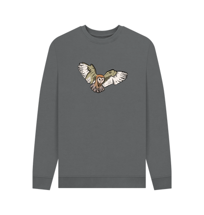 Slate Grey Printed Sweater Front