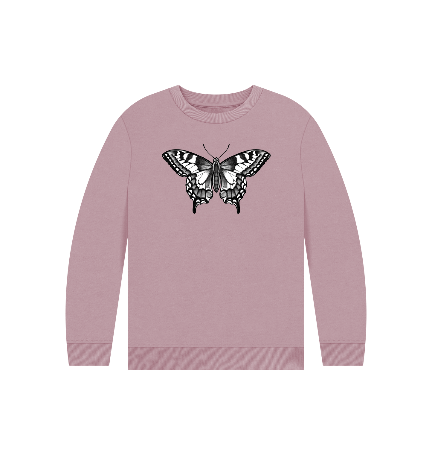 Mauve Printed Kids Jumper Front