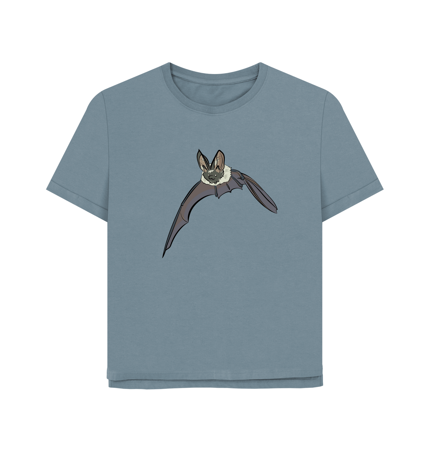 Stone Blue Printed T-shirt Front