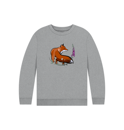 Athletic Grey Printed Kids Jumper Front
