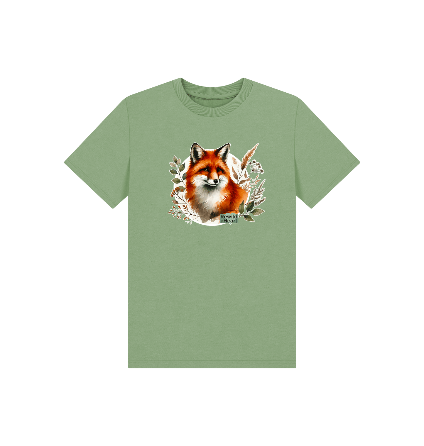 Sage Printed Kids T-Shirt Front