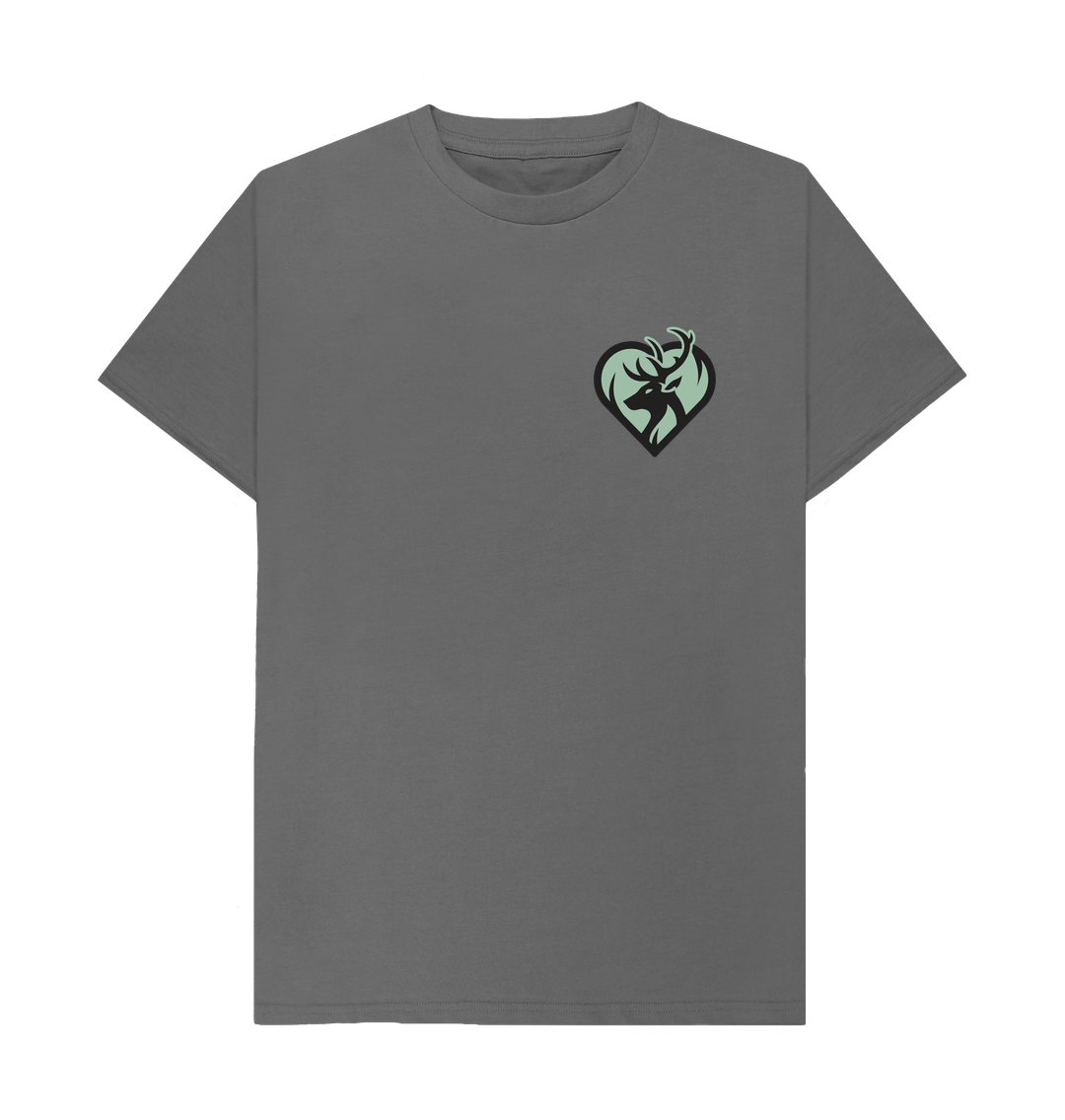 Slate Grey Rewild at Heart Logo Men's T-Shirt