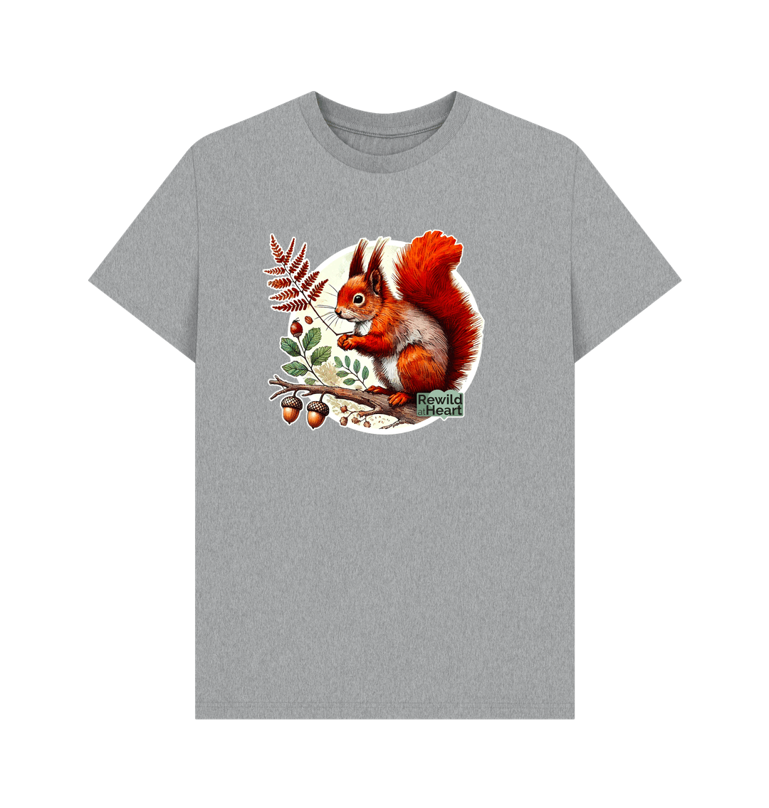 Athletic Grey Red Squirrel Oak Men's T-Shirt