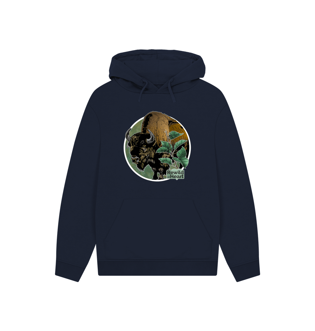 Navy Bison Woodland Hoodie