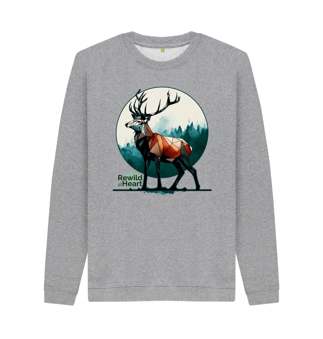 Light Heather Red Deer Rewild Side Men's Sweater