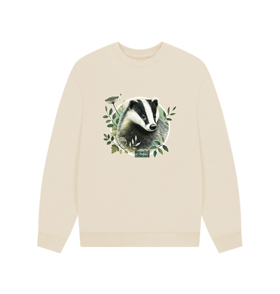 Oat Badger Spirit Men's Oversized Sweater