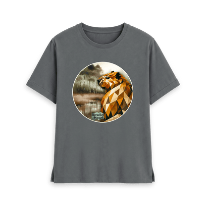 Slate Grey Printed T-shirt Front
