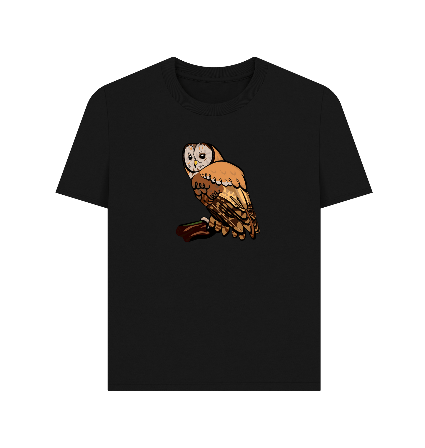 Black Printed T-shirt Front