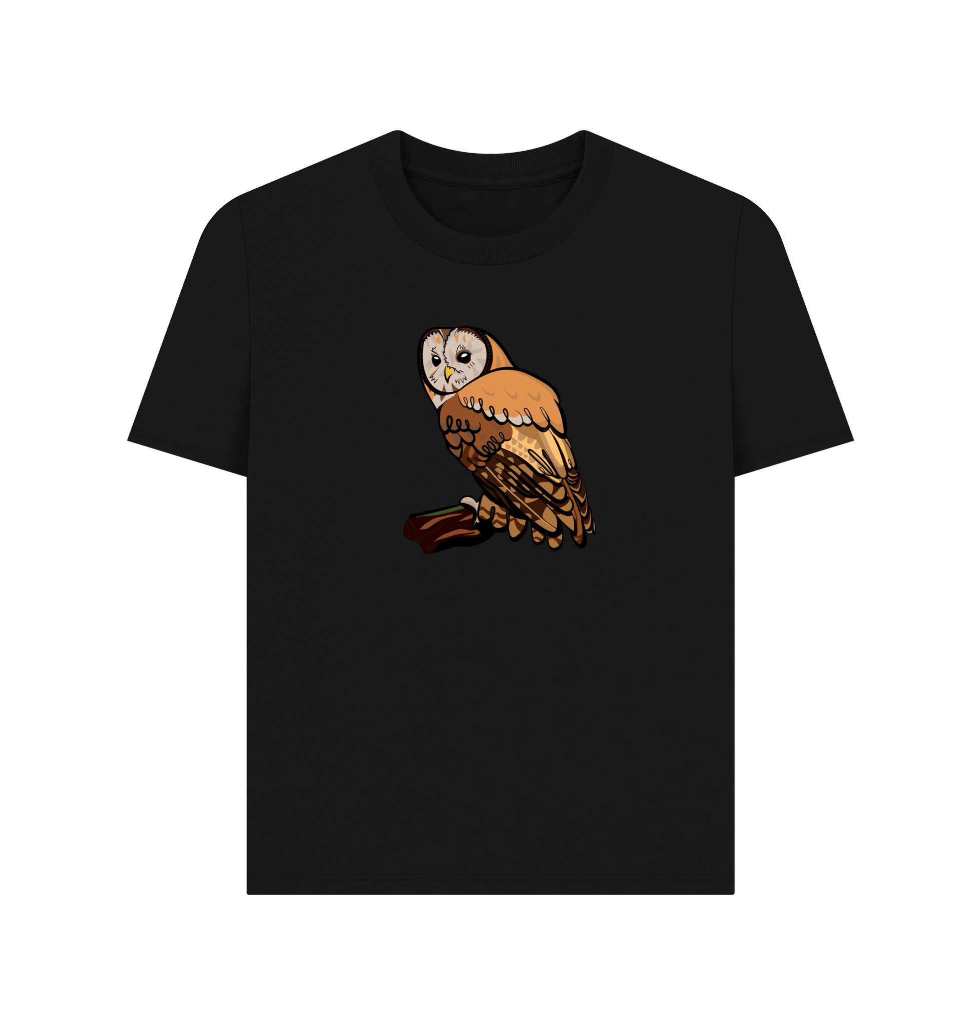 Black Printed T-shirt Front