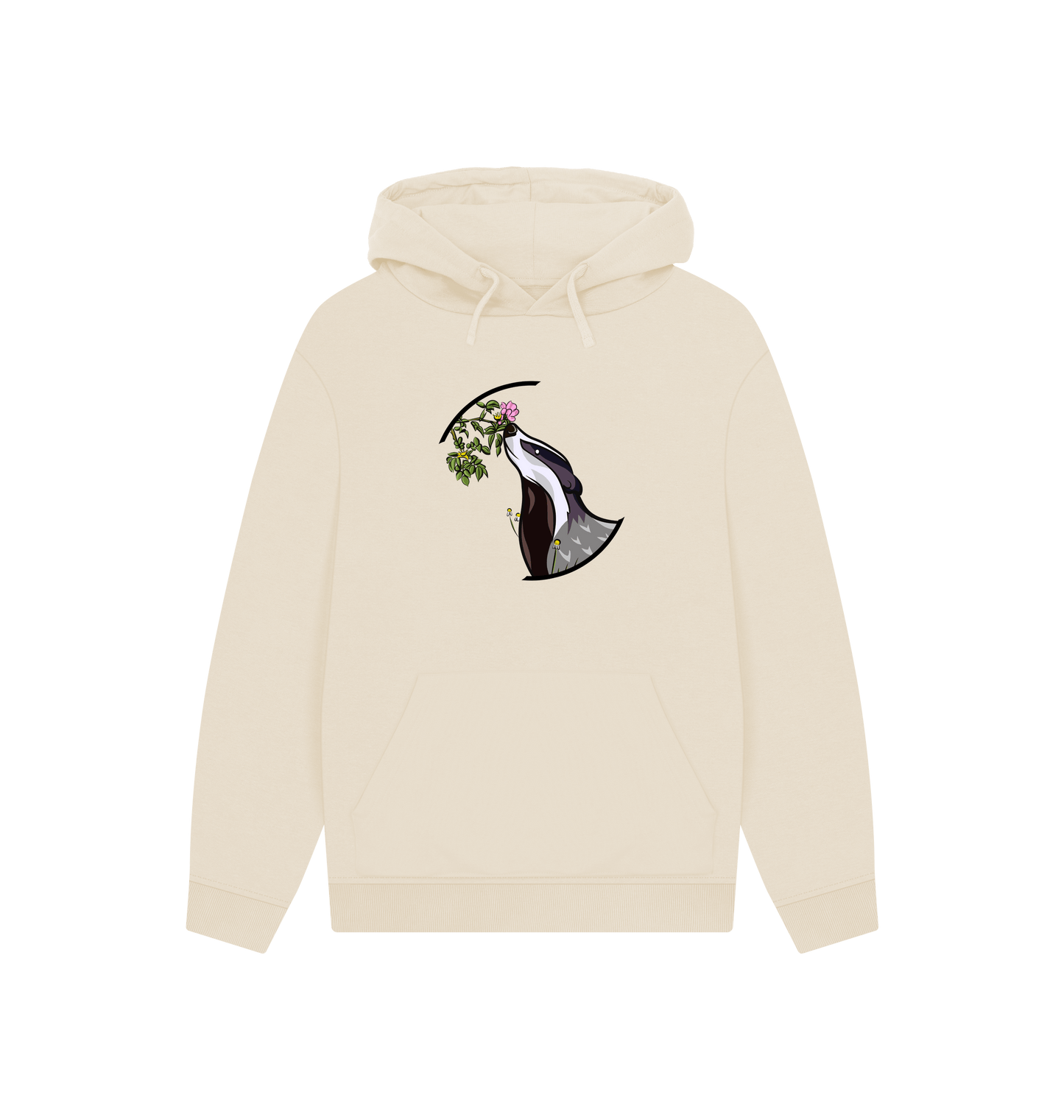 Oat Printed Hoody Front