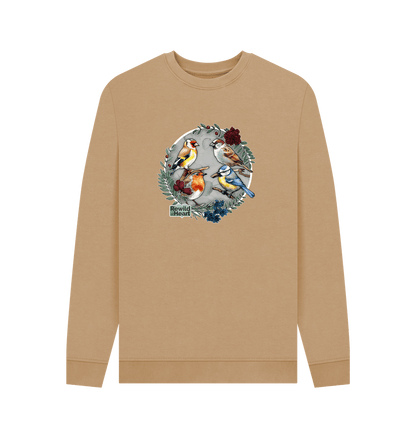 Sand British Songbird Wreath Men's Sweater