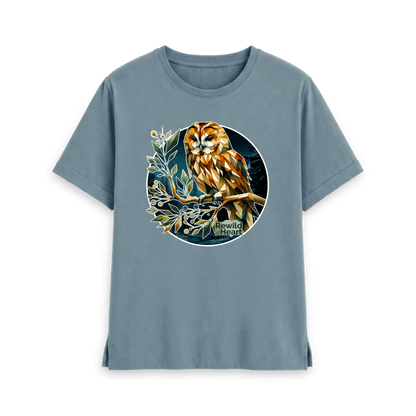 Stone Blue Printed T-shirt Front