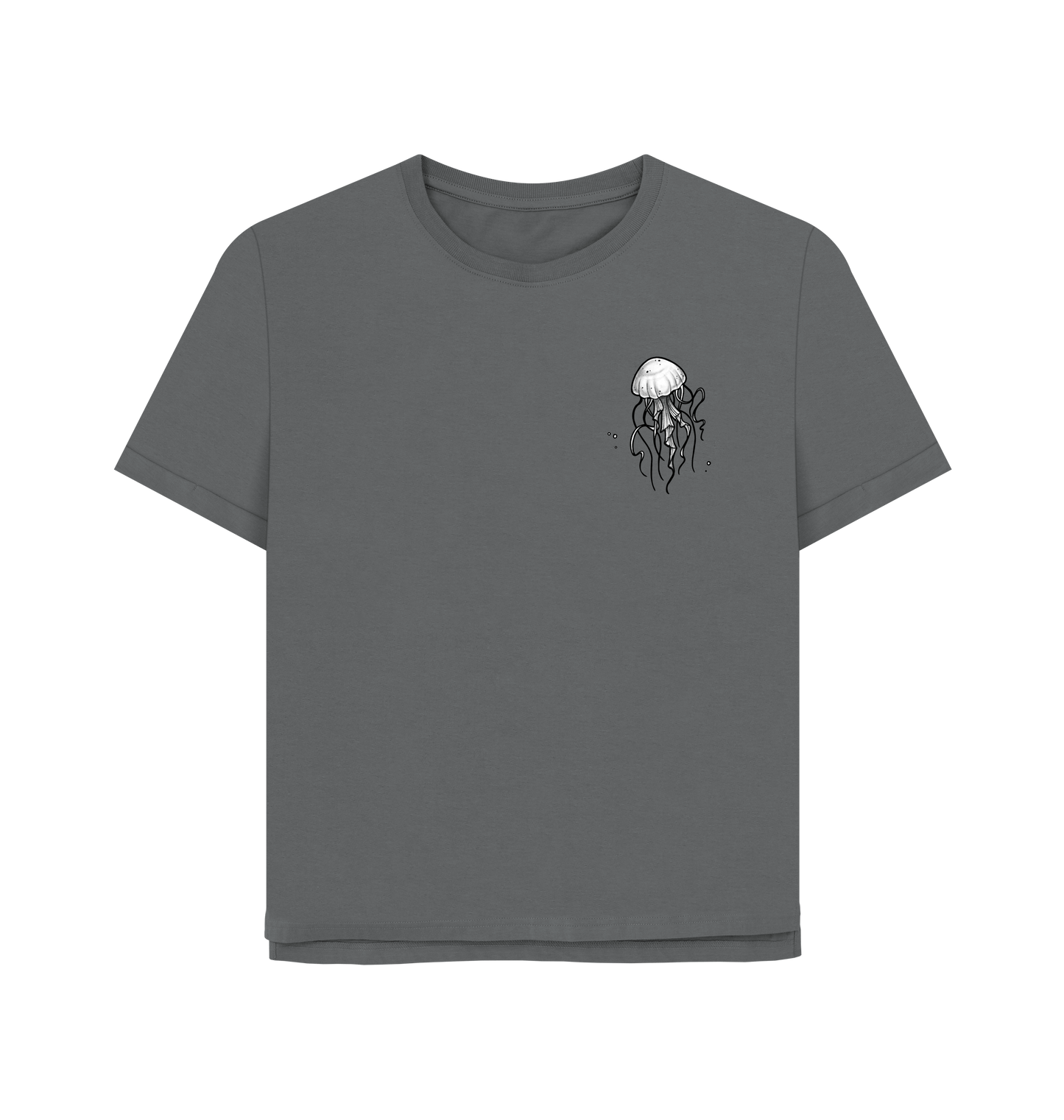Slate Grey Printed T-shirt Front