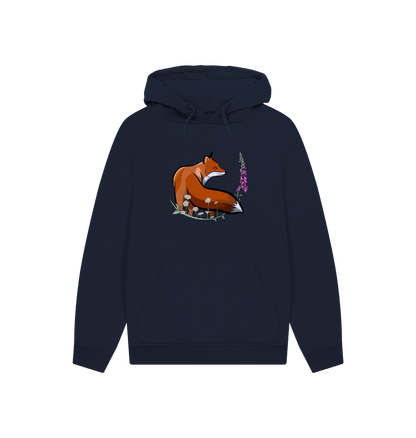 Navy Printed Hoody Front