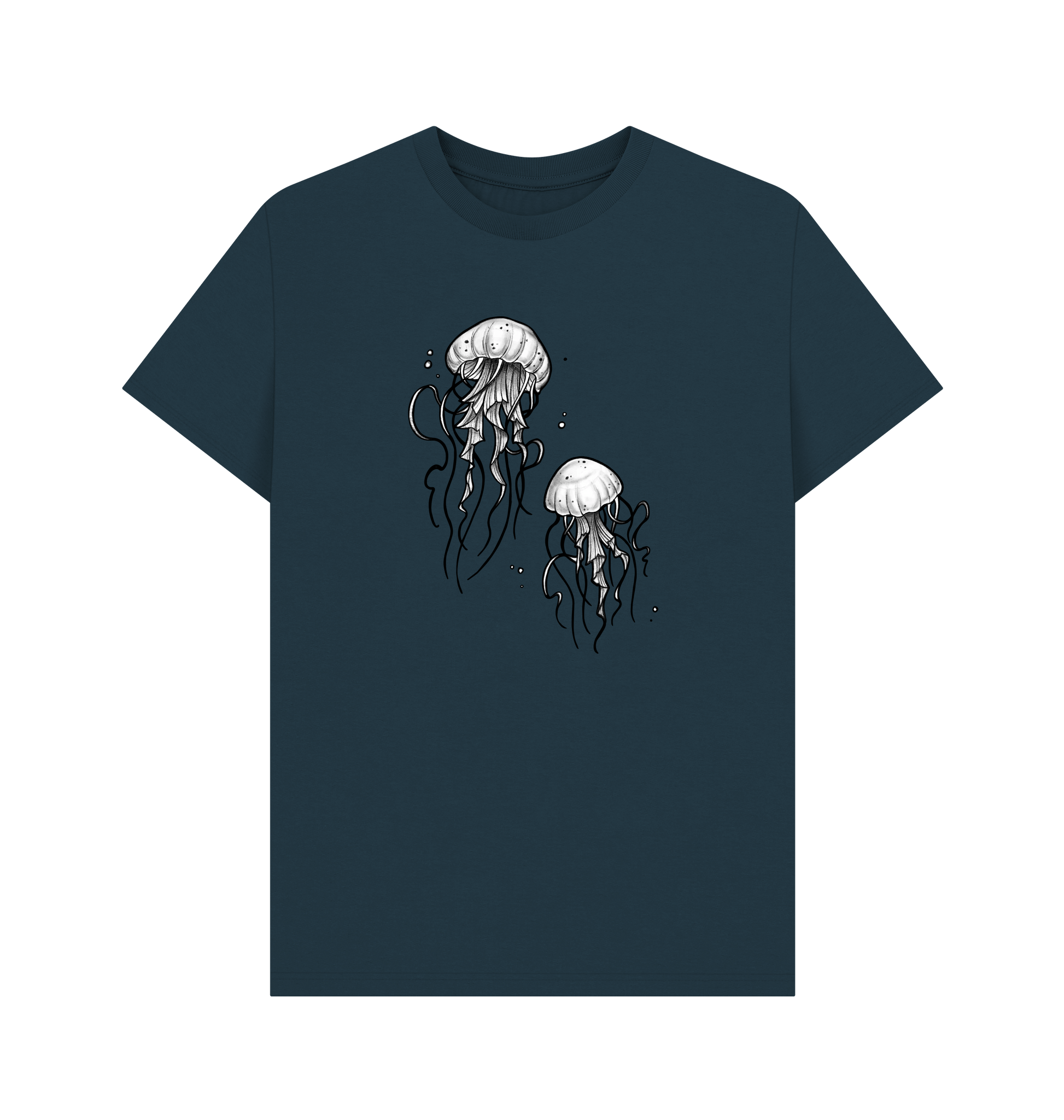 Denim Blue Printed T-shirt Front