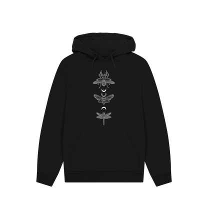 Black Moonlit Insect Trio Hoodie