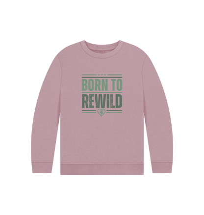 Mauve Born to Rewild Kids Jumper