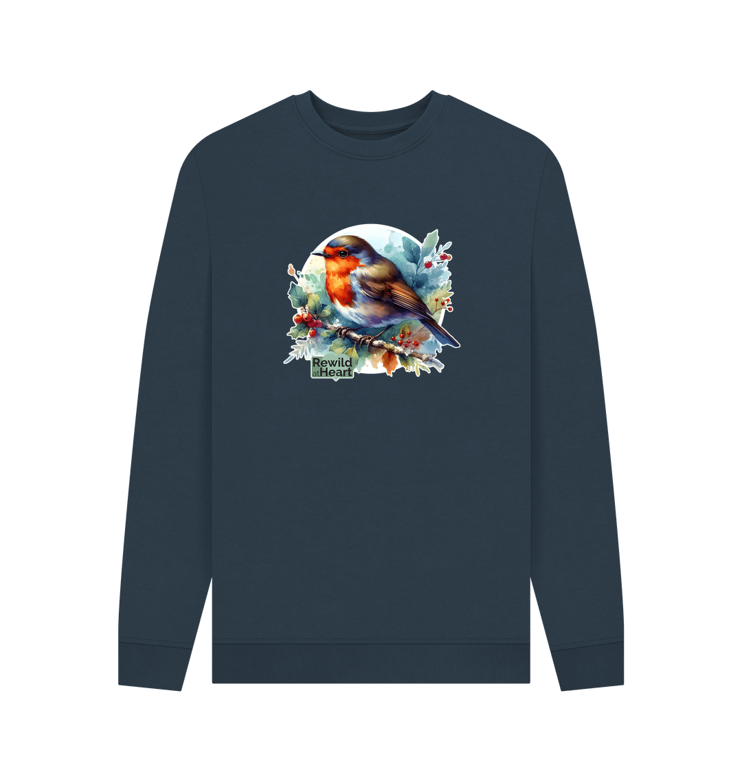 Navy Blue Robin Redbreast Men's Sweater