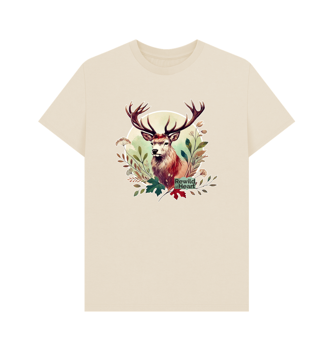 Oat Red Deer Stag Spirit Men's T-Shirt