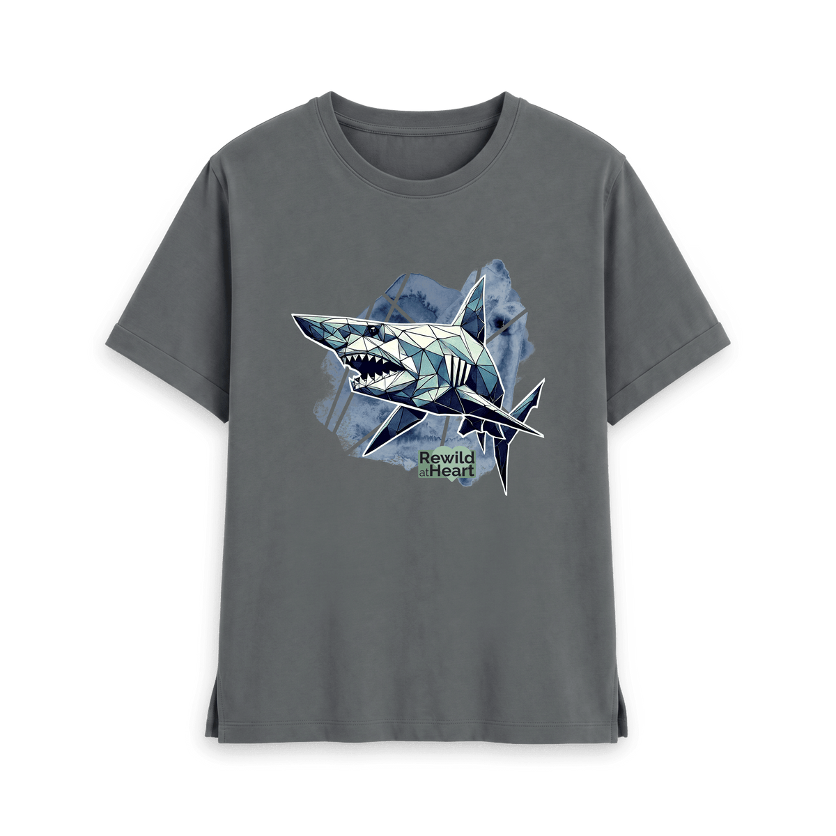Slate Grey Printed T-shirt Front