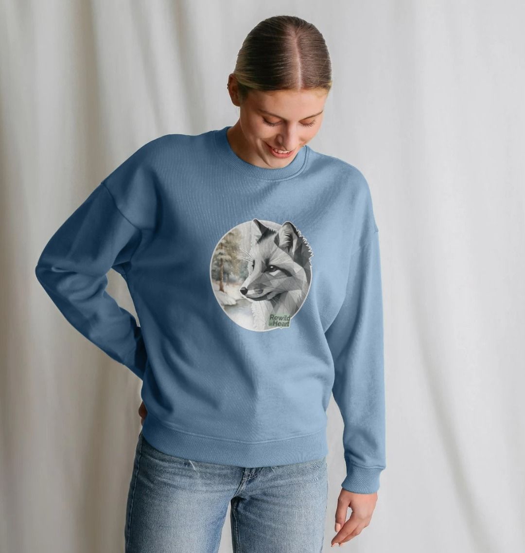 Silent Arctic Fox Women's Oversized Jumper