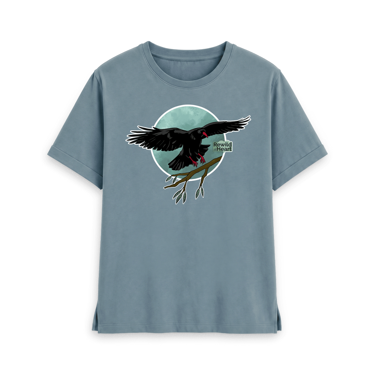 Stone Blue Printed T-shirt Front